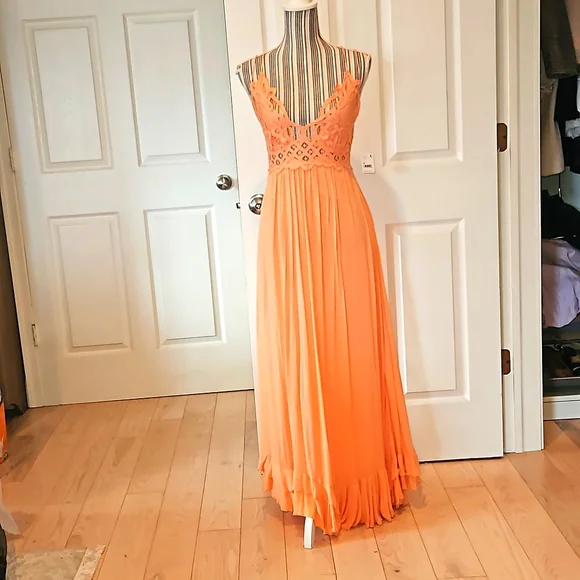 Free People Intimately | Dresses | Free People Intimately Adella Maxi Slip  Dress Size M Pretty Peach Color C8825 | Poshmark